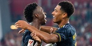 如果今晚再领到一张黄牌，维尼修斯和贝林厄姆将在半决赛中被停赛